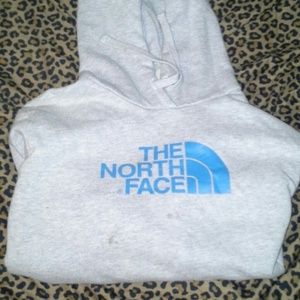 Womens grey North Face hoodie.