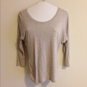 SOLD -- Oatmeal color 3/4 length sleeve top