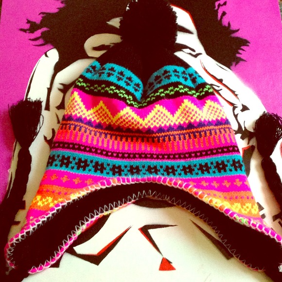 Neon Print Ski Hat ❄️