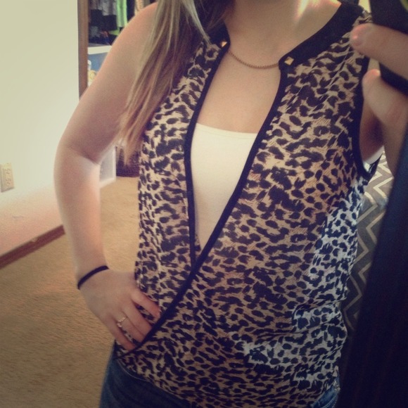Cheetah wrap top