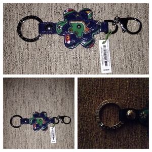 Vera Bradley Valet flower key chain