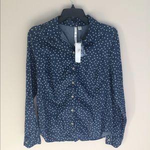 Host Pick!🎉Lauren Conrad Denim Heart Button Down!