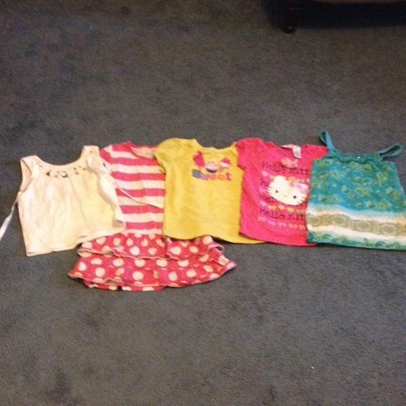 5 shirts GIRLS small