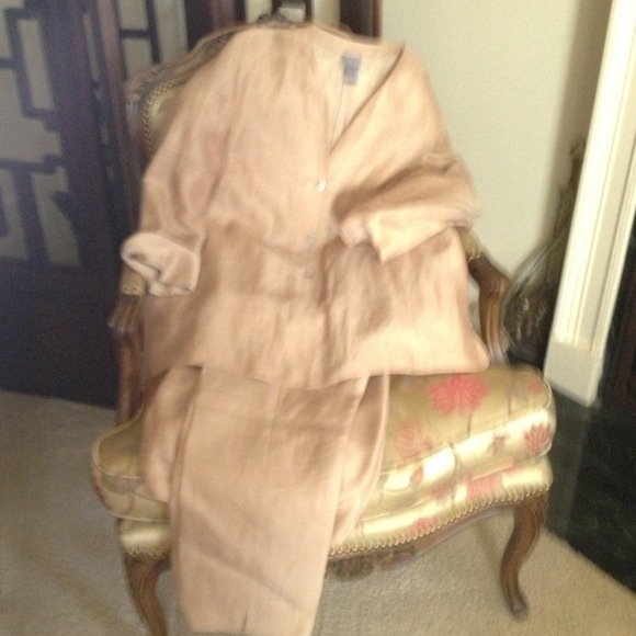 Silk, linen Capri set