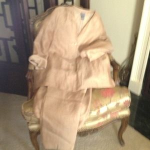 Silk, linen Capri set