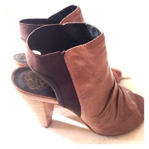 Vince Camuto Brown leather slingback heels