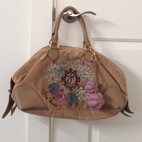 Juice couture brown zip handbag