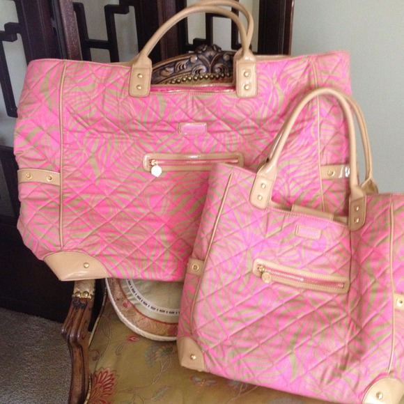 Lily Pulitzer over nighter and handbag