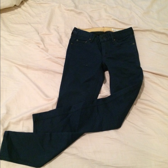 Rag & Bone dark blue skinny jeans.