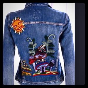 Lucky mushroom jean jacket