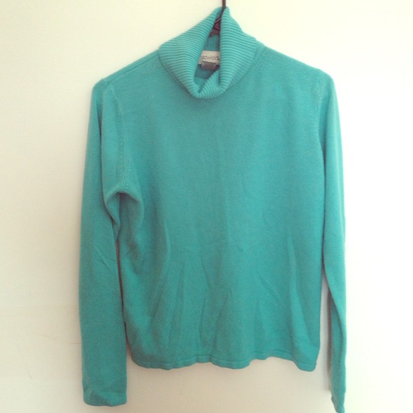 Blue turtle neck sweater