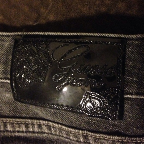 Guess black/grey denim mini skirt - Picture 4 of 4