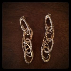 Gold and Rhinestone earrings