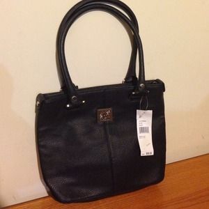 New AK Anne Klein Black Tote