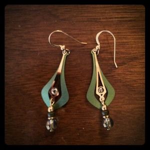 Green earrings