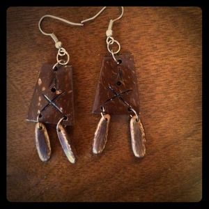 Coconut shell earrings