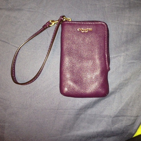 SOLD Coach dark purple wallet