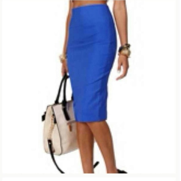 Sold!!! Blue Vintage Pencil Skirt
