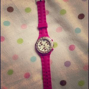 Purple silicone band watch
