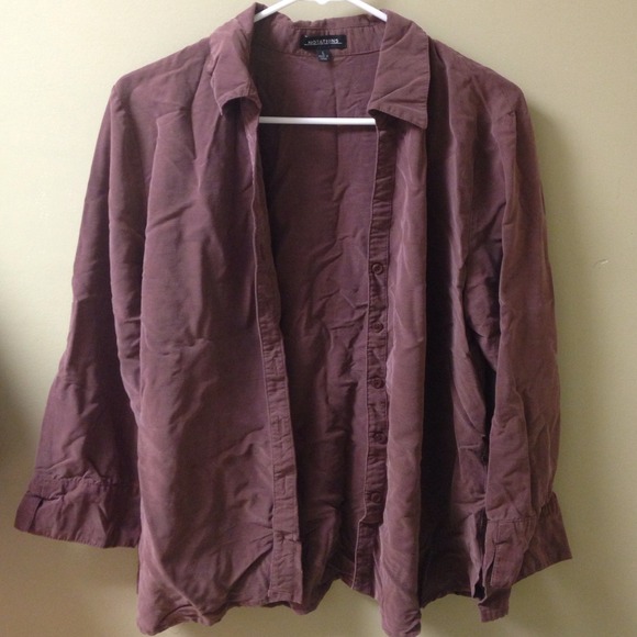 Brown button down