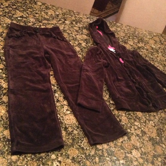 2pc velour Track suit