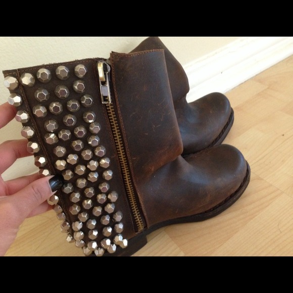 Jeffrey Campbell leather studded boots
