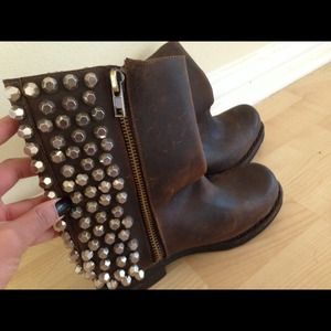 Jeffrey Campbell leather studded boots