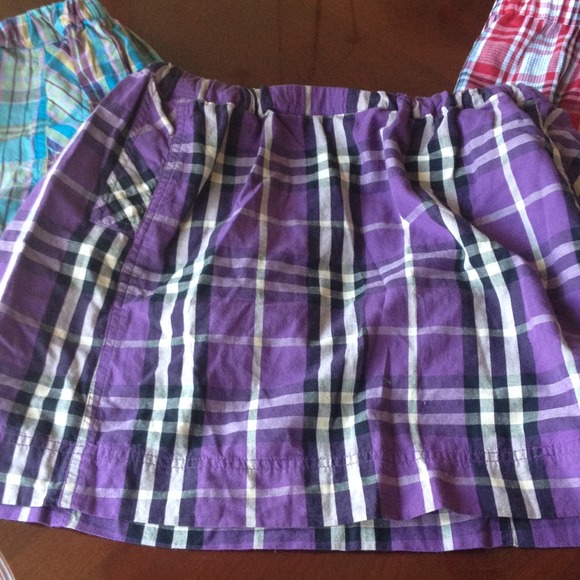Plaid skirts