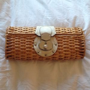 The Limited woven clutch