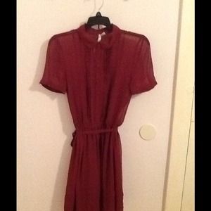 Lauren Conrad burgundy dress
