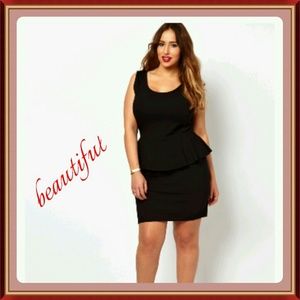 Nwt Black peplum dress