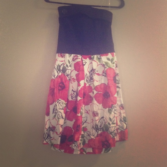 Short Strapless Summer Dress