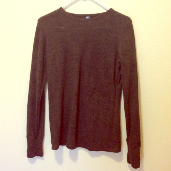 🚫SOLD🚫 Sheer brown long sleeve shirt