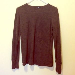 🚫SOLD🚫 Sheer brown long sleeve shirt