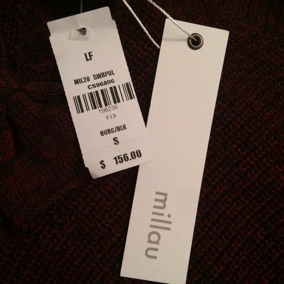 LF Millau Red Cropped Bow Back Sweater - Picture 3 of 3