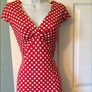 Red and White pok a dot dress for Summer