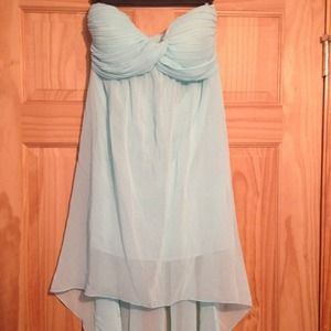 Tiffany Blue High Low Strapless Dress NWT