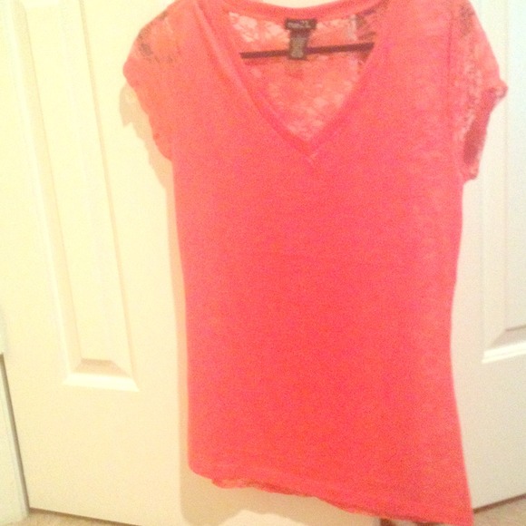 rue 21 Sheer Lace Back Top