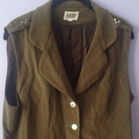 Vintage military style vest  #plussize 💖✨ - Picture 3 of 4