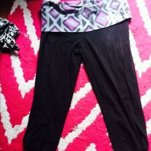 Pink crop yogas
