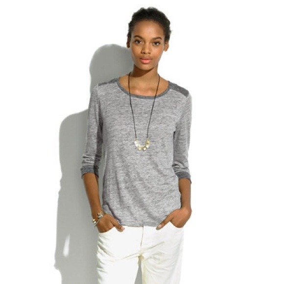 NWOT Madewell Linen Brimfield Tee in Colorblock