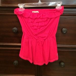 Strapless pink shirt