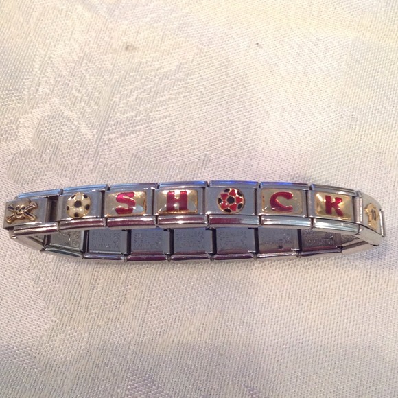 Nomination Link Bracelet Soccer Ball, SHOCK, Skull