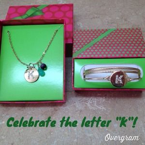 Matching "K" necklace and bracelet🎀