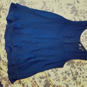 Dark blue sheer tank