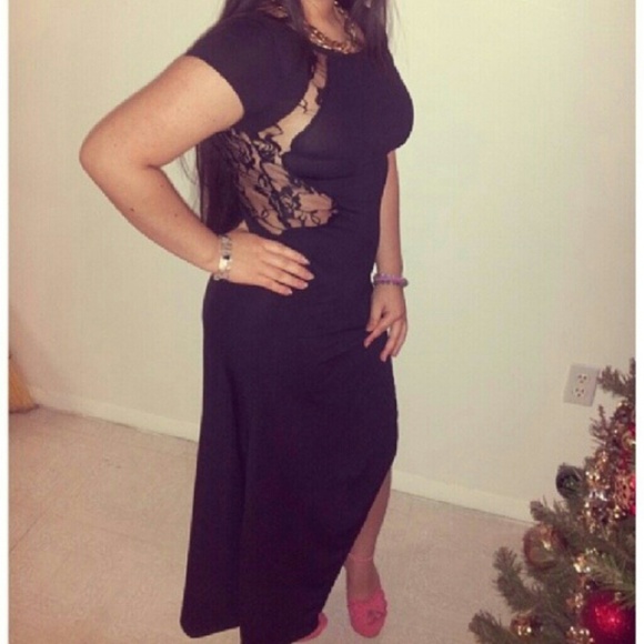 Black maxi dress