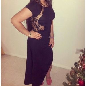 Black maxi dress