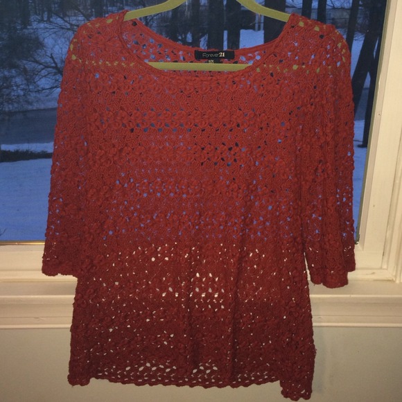 Dark orange top