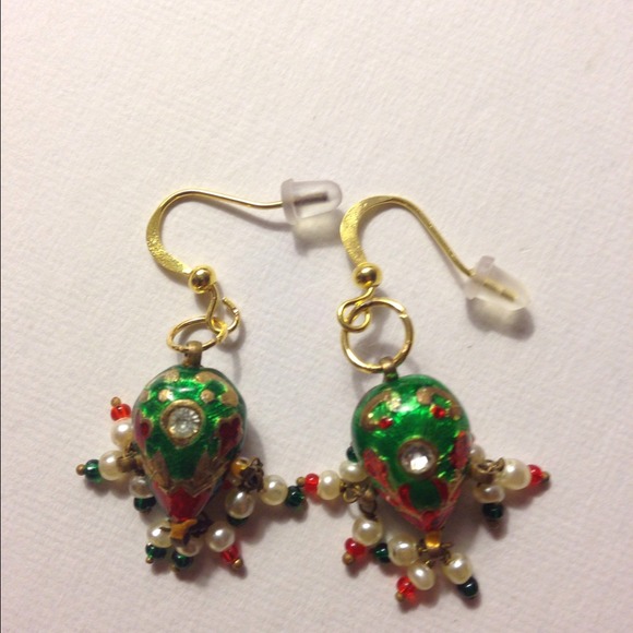 Elegant Hand Crafted Enamel Earrings