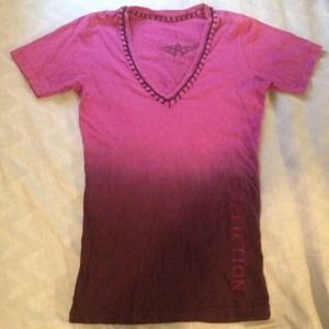 Affliction purple ombré Vneck Tshirt PRICE REDUCED